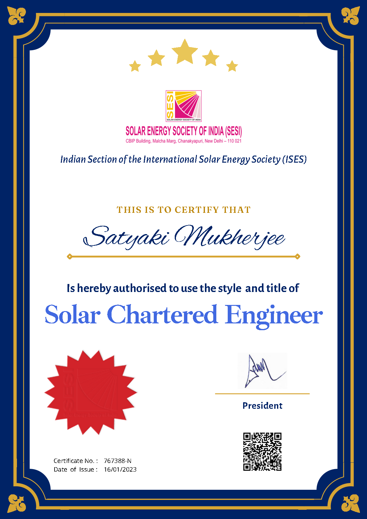 Certificate one