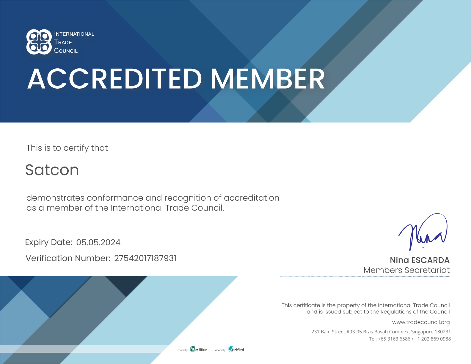 Certificate one